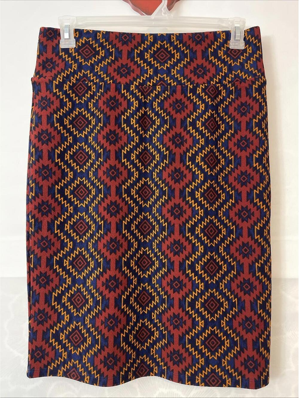 LuLaRoe Womens Large Colorful Geometric-Print Midi-Style Pencil Skirt! A5789 - Picture 2 of 3